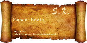 Supper Kevin névjegykártya