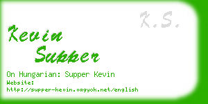 kevin supper business card